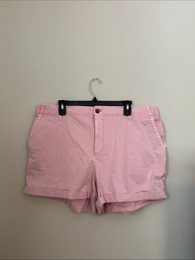 Old Navy Pink Rolled-Hem Cotton Bermuda Shorts
